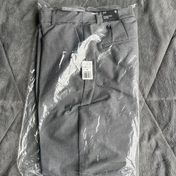 Express Editor Straight Ankle High Rise houndstooth slacks/pants size 6L (long) - Picture 1 of 3